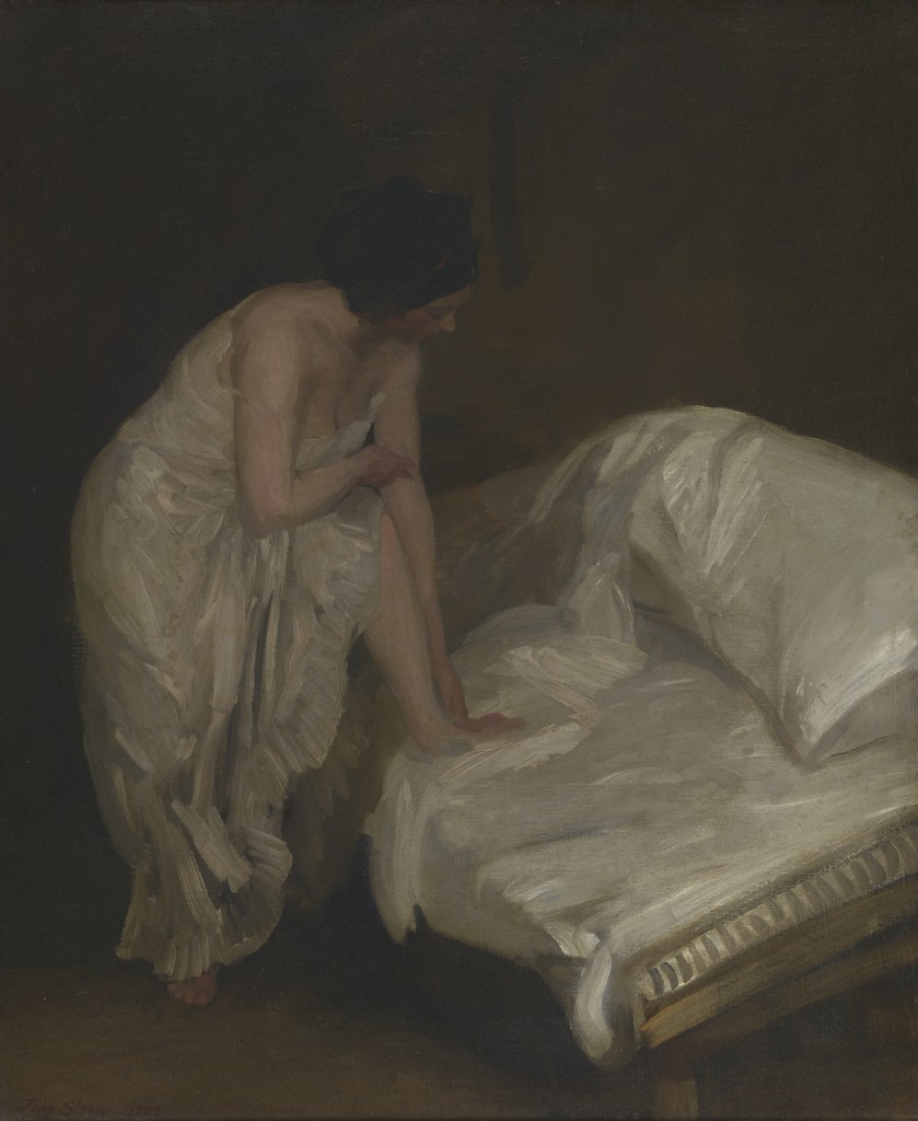 John Sloan, "The Cot", (1907), oil on canvas. Image courtesy Bowdoin College Museum of Art.