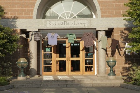 Follow the Shirts (detail, Rockland Public Library). Photo by Alexis Iammarino.