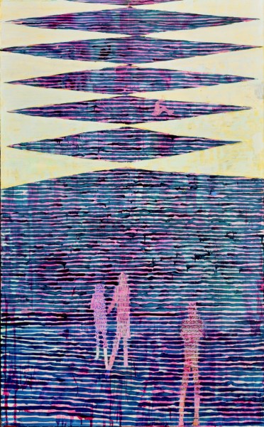 Freddy LaFage, <em>The Fall of Icarus</em>, oil on canvas, 73" x 45".