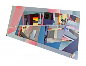 Mark Price, Wayfinding Bias, serigraph collage, 16" x 10.5", 2015.