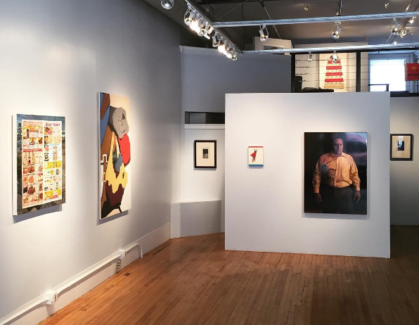 Installation view of American Optimism at Able Baker Contemporary.