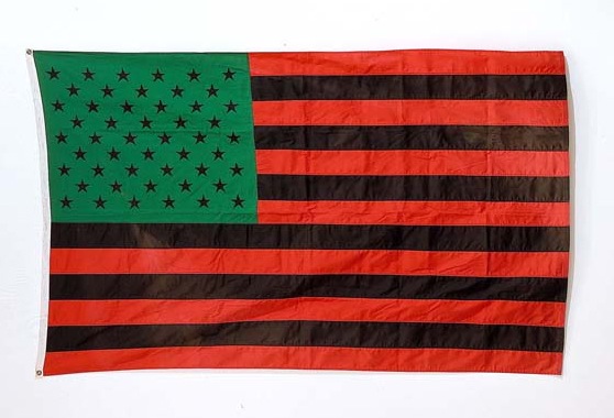 David Hammons, African American Flag, 142.2 x 223.5 cm, 1990.