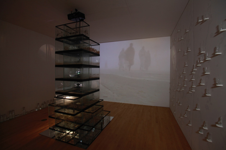 Katarina Weslien, Confluence, video and installation at the John Michael Kohler Arts Center, 2014. 