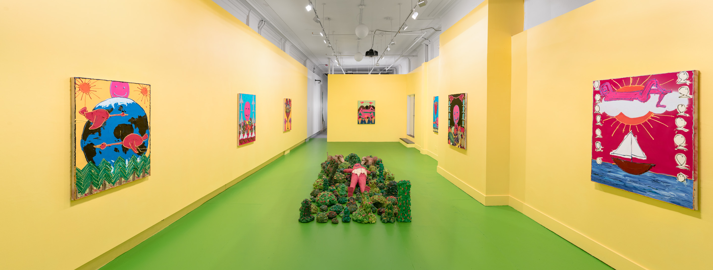 installation view of Dave Eassa's Stop and Smell the Roses Sometimes, 2018. Photo by Joel Tsui.