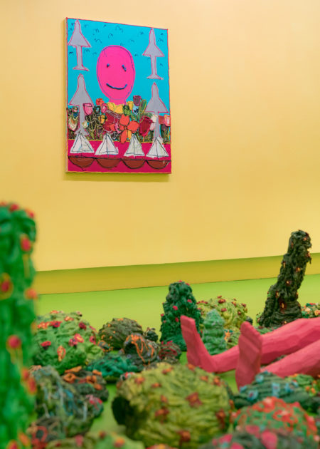 installation view of Dave Eassa's Stop and Smell the Roses Sometimes, 2018. Photo by Joel Tsui.